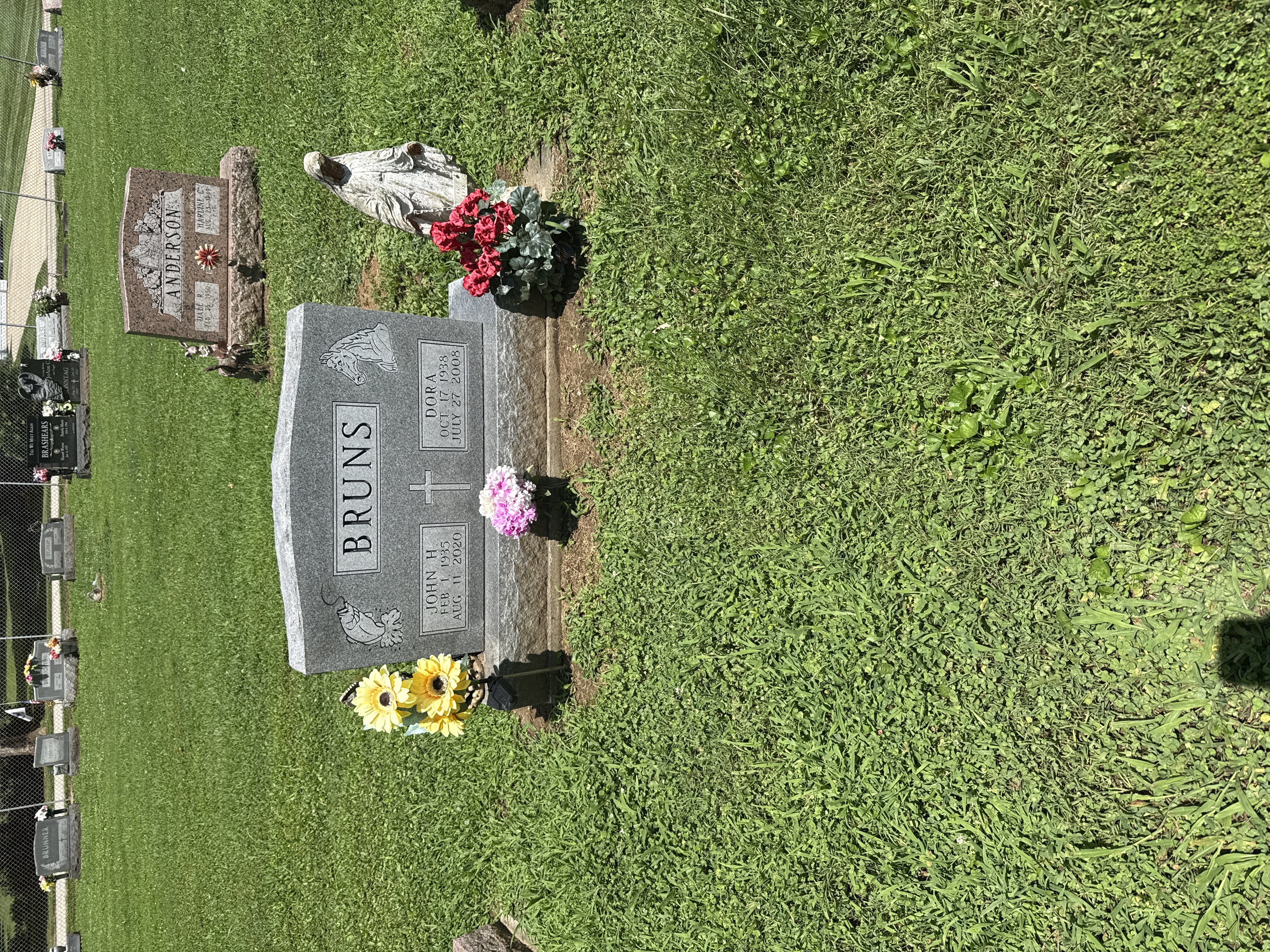 The grave marker